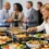 Exemple buffet repas entreprise qui rassemble